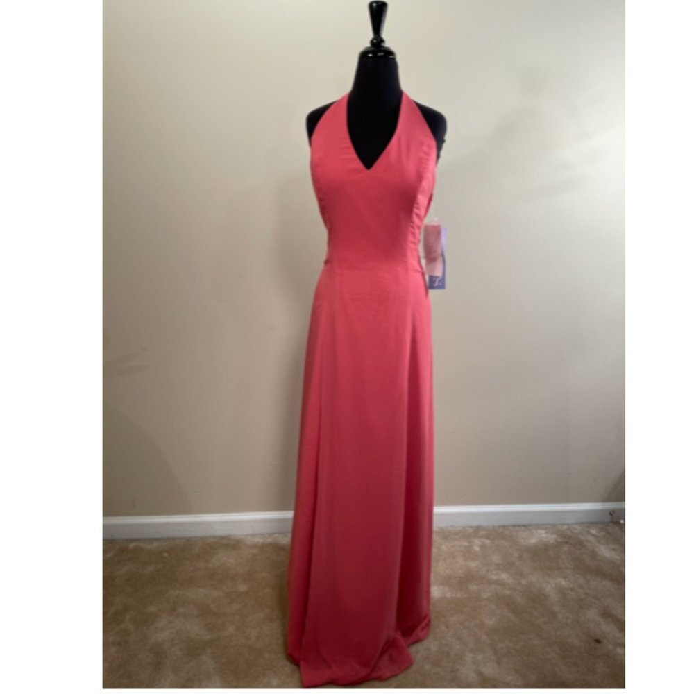 NWT Jordan Dress- Halter Full Length Gown size 12